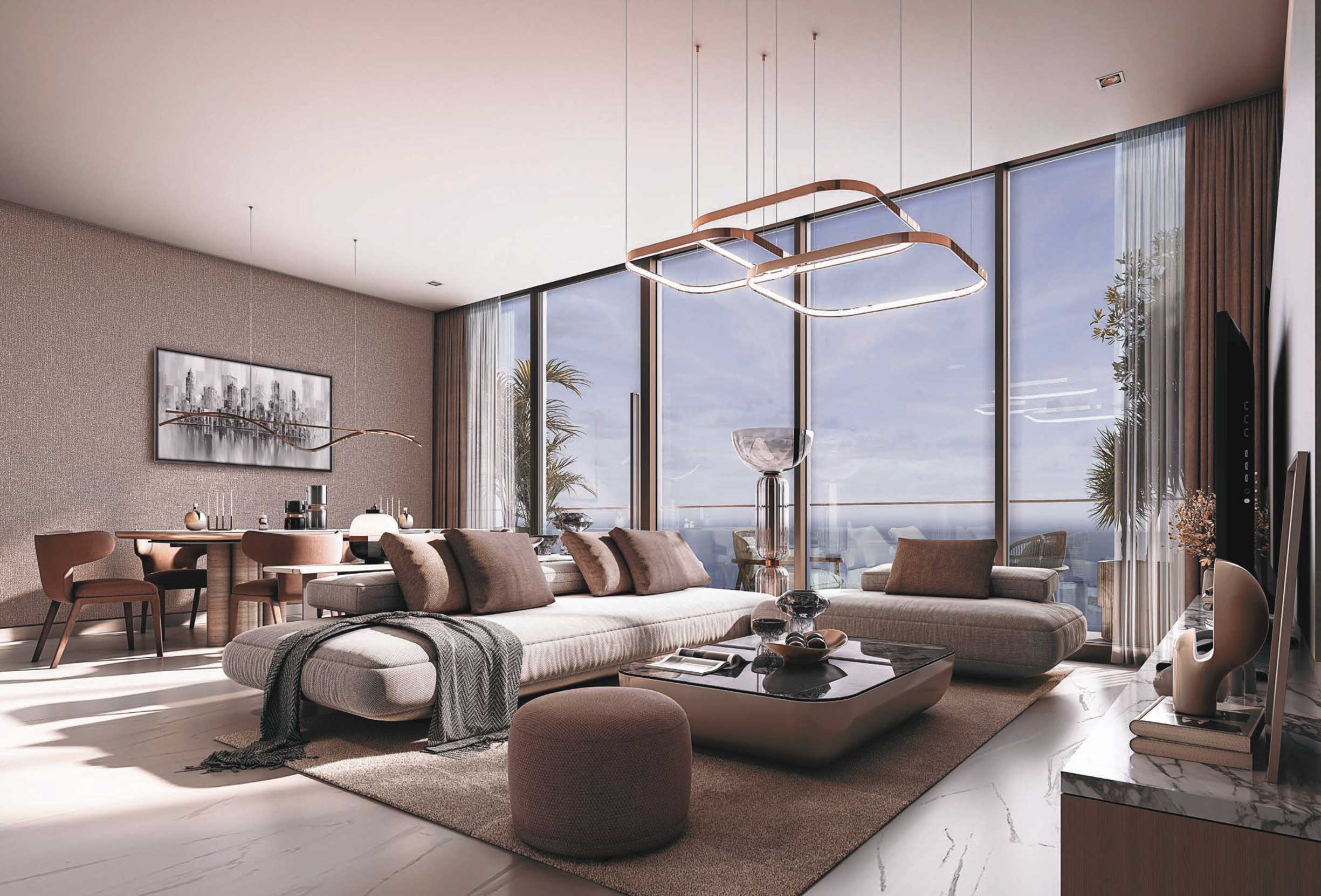 Living-dining-space-sobha-skyparks